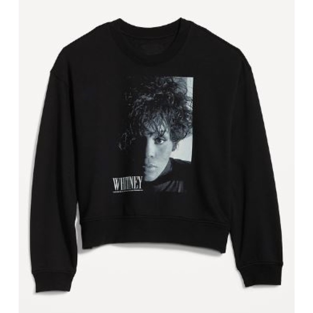 Whitney Houston Cropped Sweatshirt Size XL
